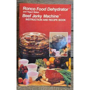 Vtg 1992 Recipe Manual Booklet Ronco Food Dehydrator  Beef Jerky & Yogurt Maker